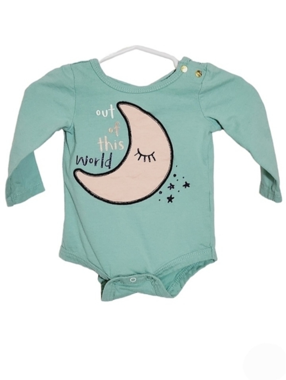 K1010 * Jessica Simpson Out of This World Bodysuit Green Size 3/6M